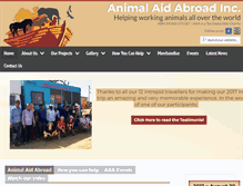 Tablet Screenshot of animalaidabroad.org